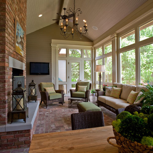 Open Living Room with Fireplace