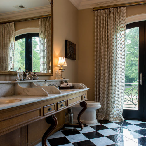 Bathroom with Harlequin Tiles