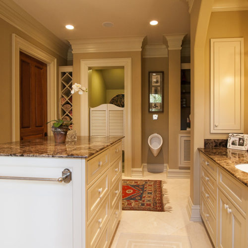 Bathroom with Vanity Island